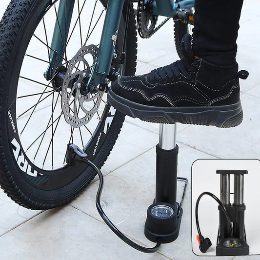 Portable Mini Bike Pumpcycle Pump Foot Activated With Gauge Floor Bicycle Pump Cycle Pump